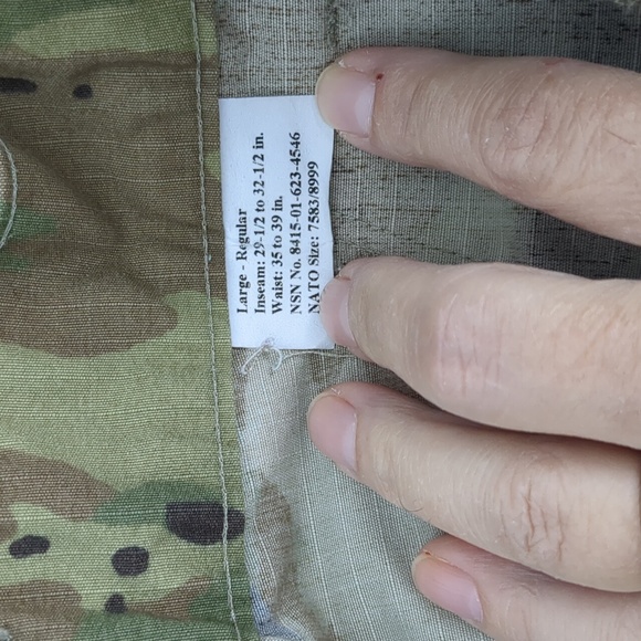 Army Combat Uniform Trouser Unisex Large Regular 35-39 Waist 29.5-32.5 Inseam - Picture 5 of 7